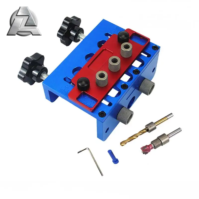 ZJD-BT038K1 woodworking tool locator tool 3 un 1 drilling hole guide dowelling jig kit for furniture fast connecting 3 in 1