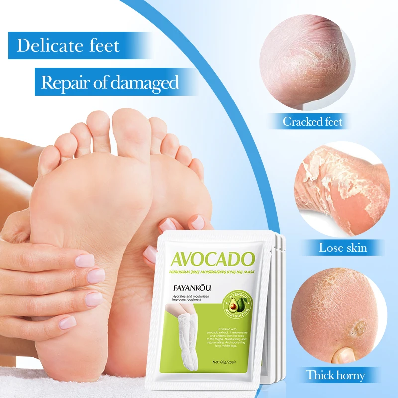 FAYANKOU Factory Cosmetics Beauty and Personal Care Organic Avocado Moisturizing Exfoliating Foot Masking Peel Pedicure Products