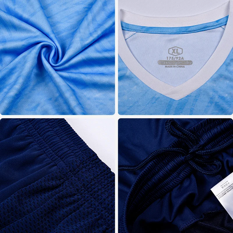 Children Soccer uniforms Match or training football team wears sports T-shirt socks in stock available