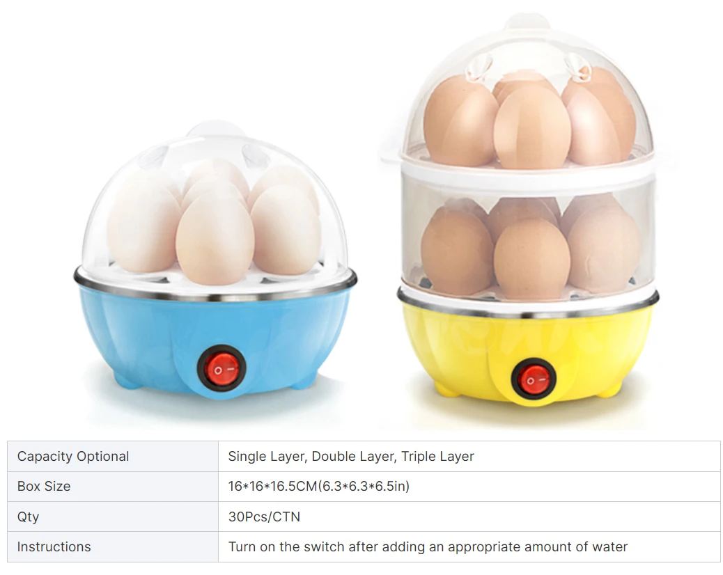 Rapid Smart Electric Egg Boiler Multi-Functional Home Use Rapid Egg Cooker Steamer Automatic Egg Boil Cooker