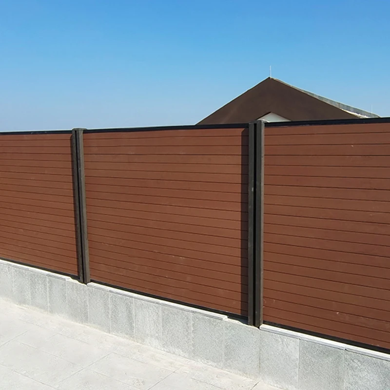 Manufacture Privacy Fencing House Decorative Wood Plastic Composite WPC Fence Panels With Gate For Garden