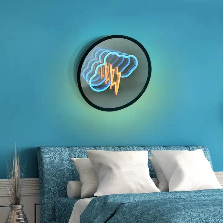 New Customized Product 3D Wall Magic LED Tunnel Infinity Illusion Mirror Infinity Mirror Sign Effect Mirror Neon Sign Led
