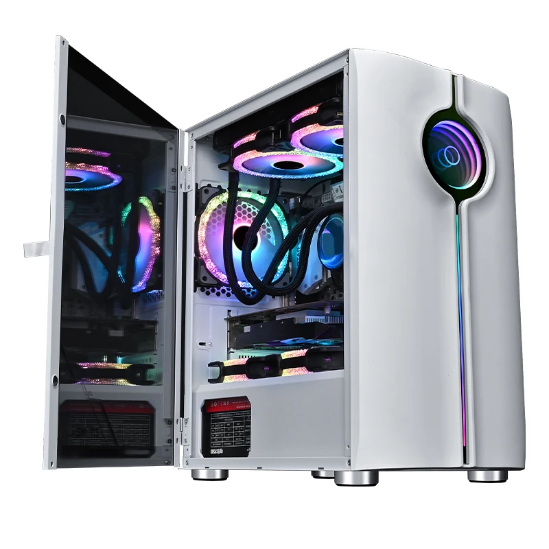 Most Popular COOLMOON High Quality Gaming PC Desktop Computer RGB ATX Computer Case Frame Chassis & Towers OEM CPU Cabinet
