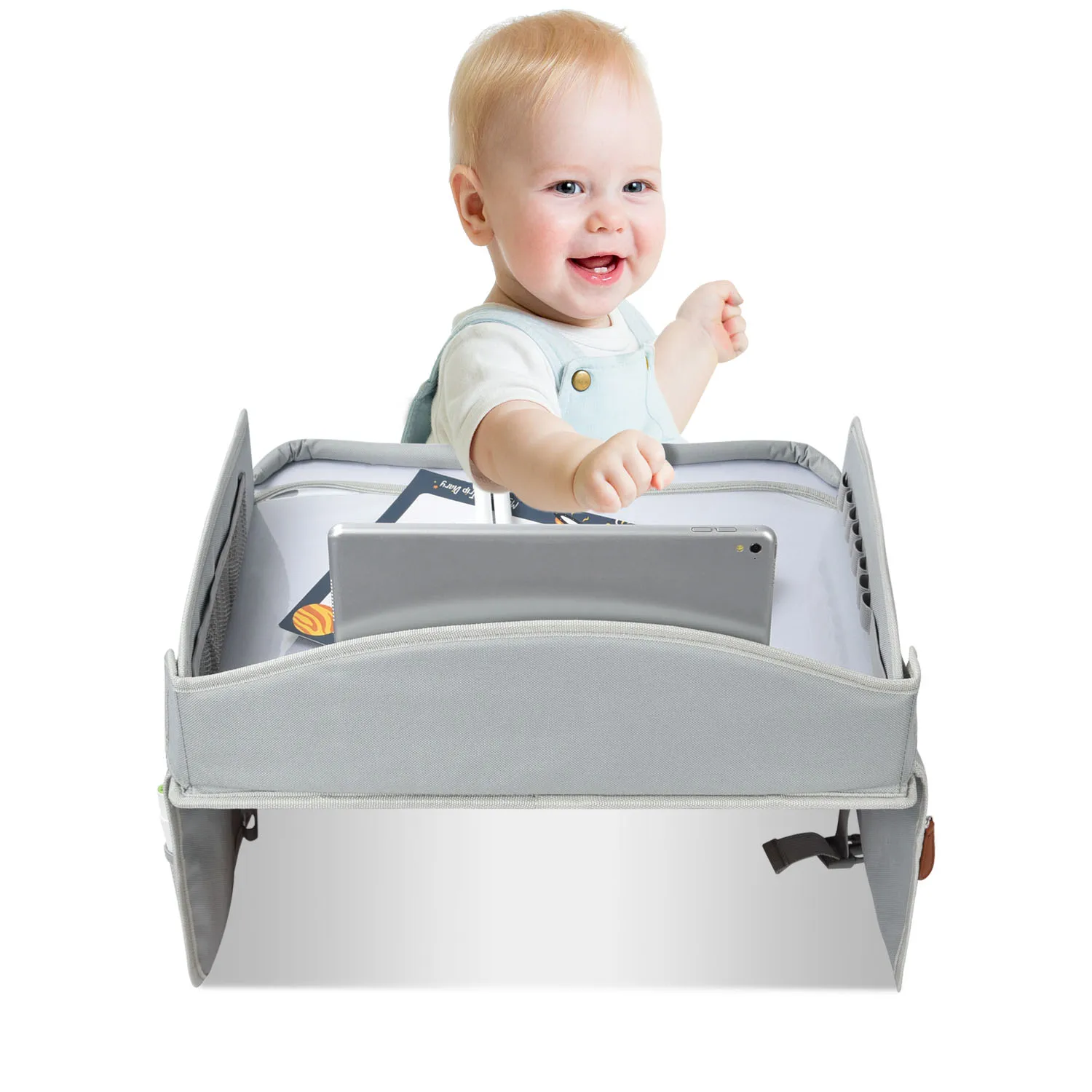 Custom Logo Popular Toddler Car Organizer Seat Eating Snack And Play Tray Children Writing Table Dry Erase Kids Travel Tray