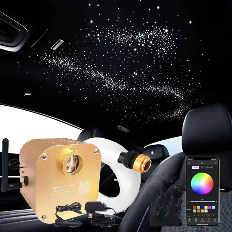 Smart Light APP Mixed Size Rolls-Royce Phantom Starlight Car Roof Fiber Light Kit