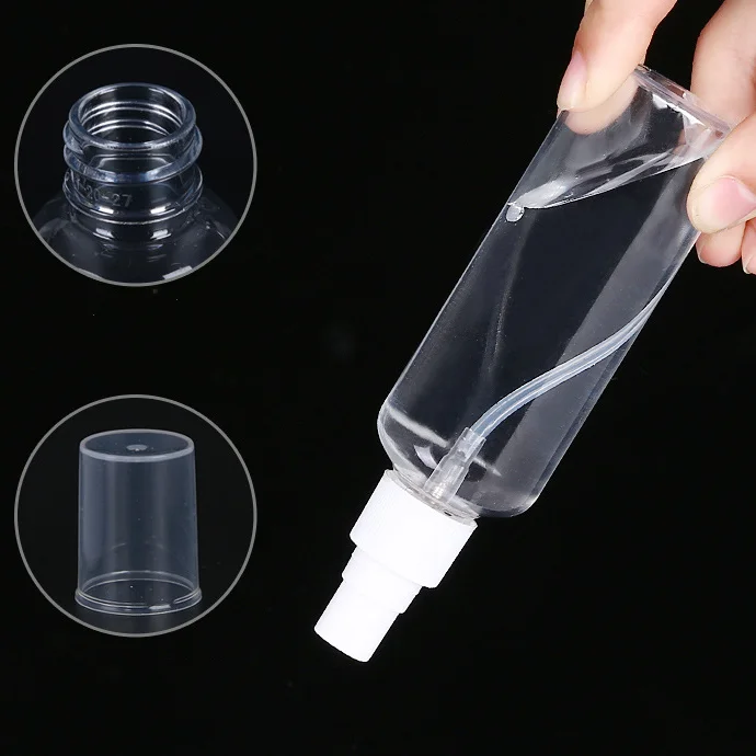 
30ml 50ml 60ml 100ml 120ml Atomizadores PET Plastic alcohol pump spray bottle clear disinfectant water Fine Mist Spray Bottle 
