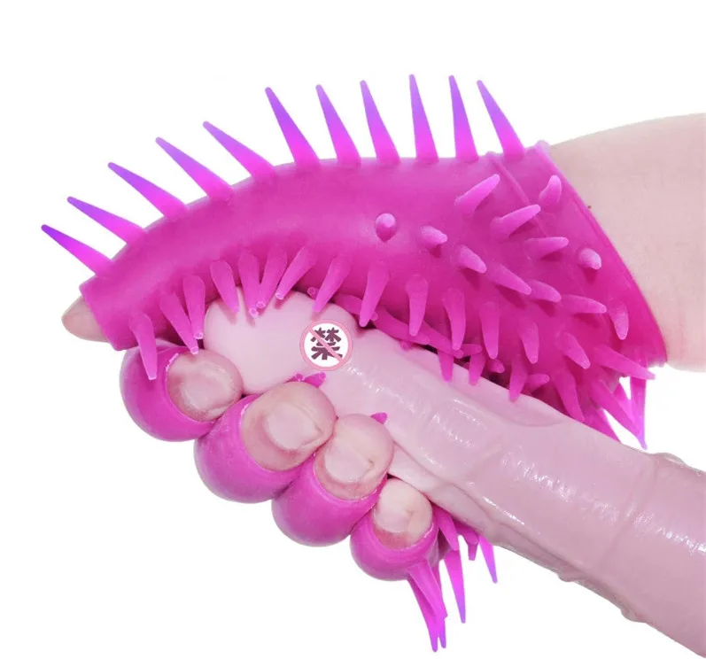 Masturbation Glo ves Spike Sex for Male Masturbation Erotic Finger Vibrator for Couples Adult Games Erotica products