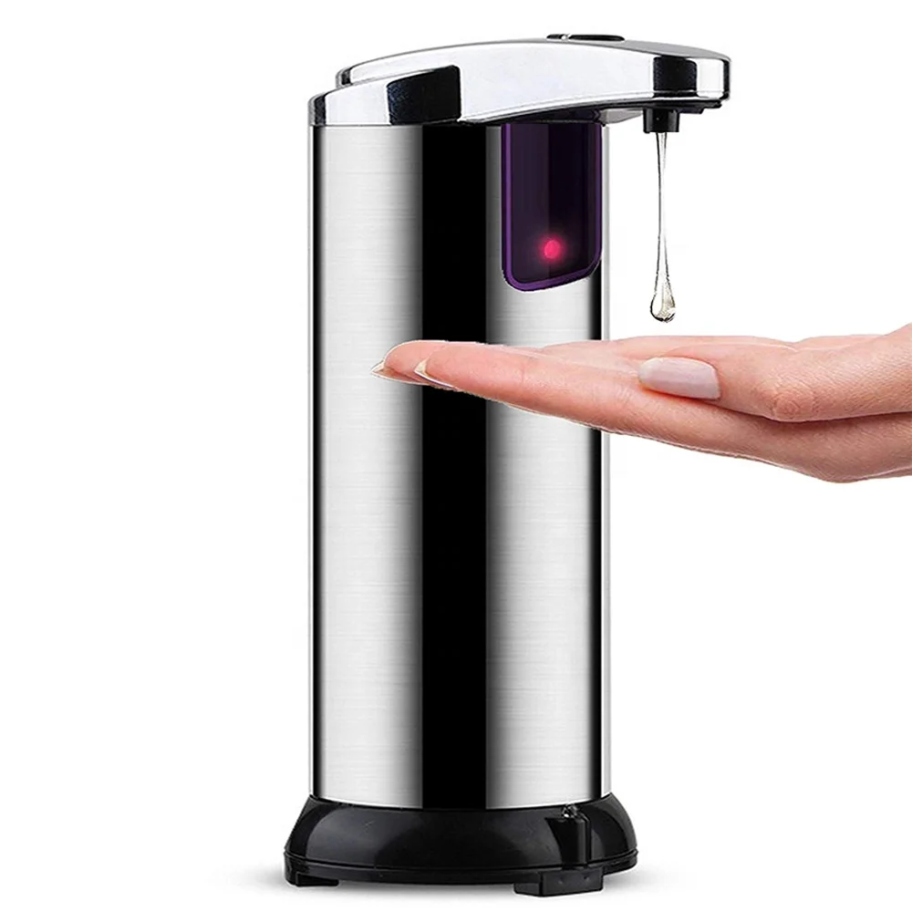 Divtop Bathroom Automatic Foaming Touchless 350ml 12oz Battery Operated Hand Free Foam Liquid Soap Dispenser for Kitchen