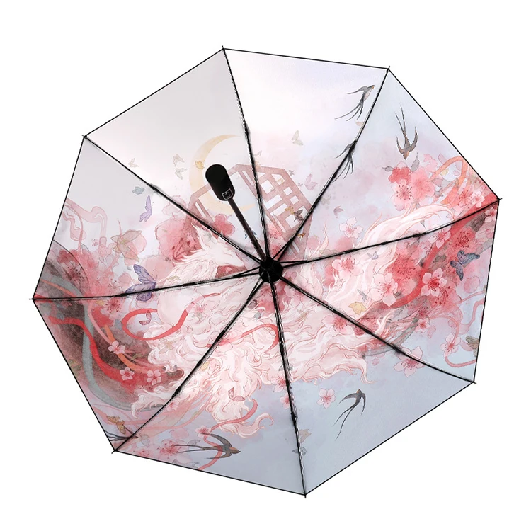 CHUVABAND 21 Inch 8 Bone Cartoon Anime Umbrella Designsner Brand Umbrella Wholesale Folded Uv Umbrella Automatic