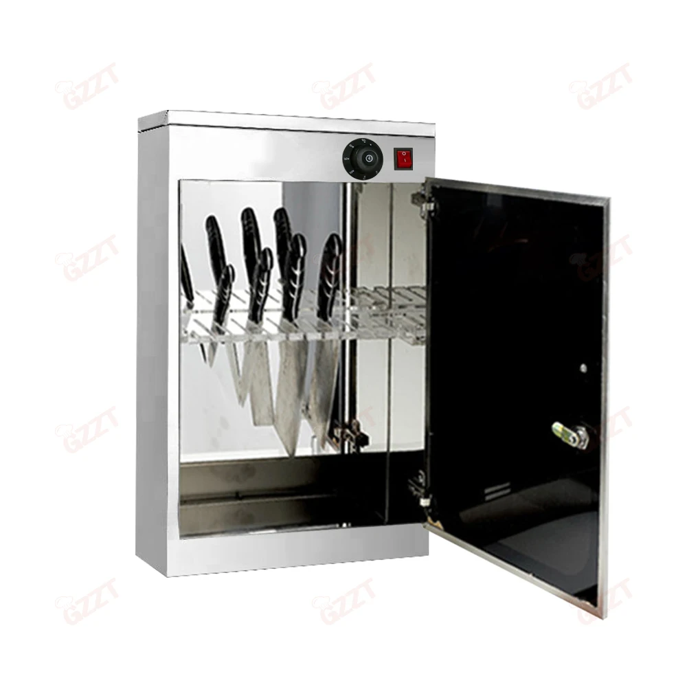 Commercial Stainless Steel Uv Knives Disinfection Cabinet Knife Sterilizer Cabinet Wall-mounted Sterilizer For Kitchen Knife