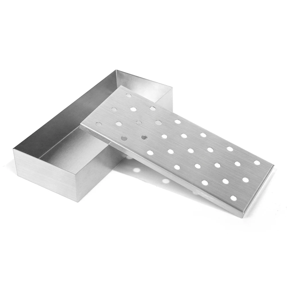 430 Steel BBQ Smoker Box for Grilling or Charcoal Grill Grilling Accessories