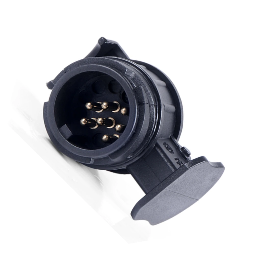 13 Pin to 7 Pin Trailer Connector Vehicle Socket EU Power Connecting Male to Female Track Multiple European PVC Plastic 12V