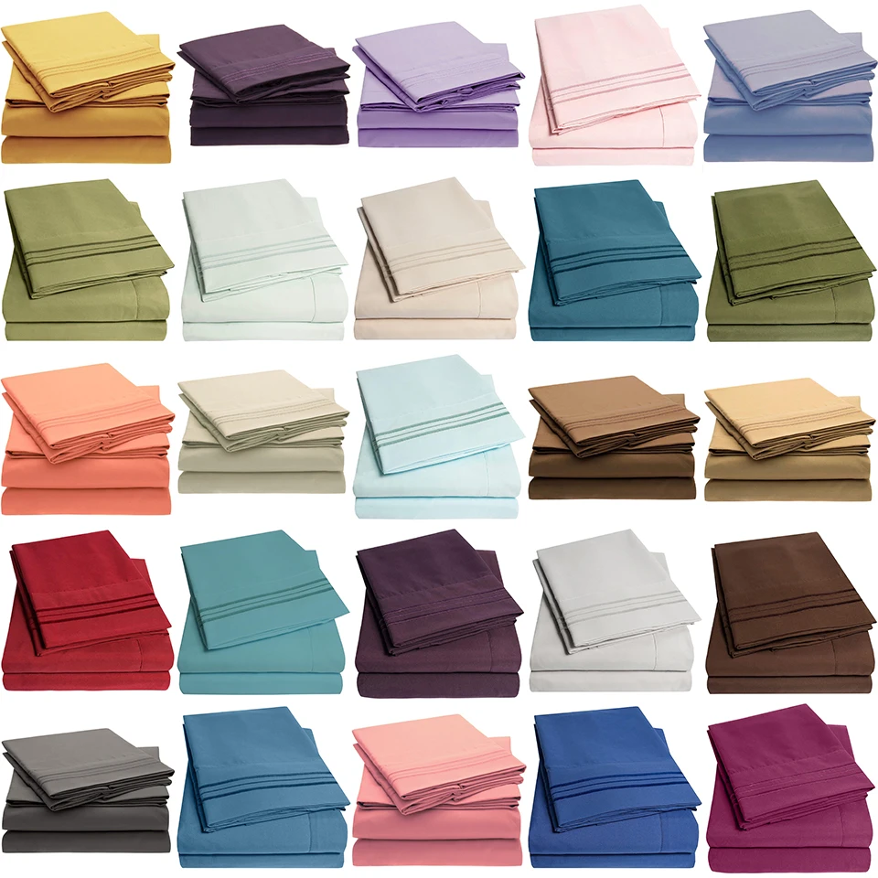 Bed Sheet Set - Brushed Microfiber 1800 Bedding - Wrinkle, Fade, Stain Resistant - Hypoallergenic - 4 Piece (Queen, White)