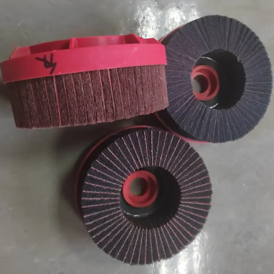 Industrial plasma flame cutting carbon steel plate slag removal disc brush with scouringpad