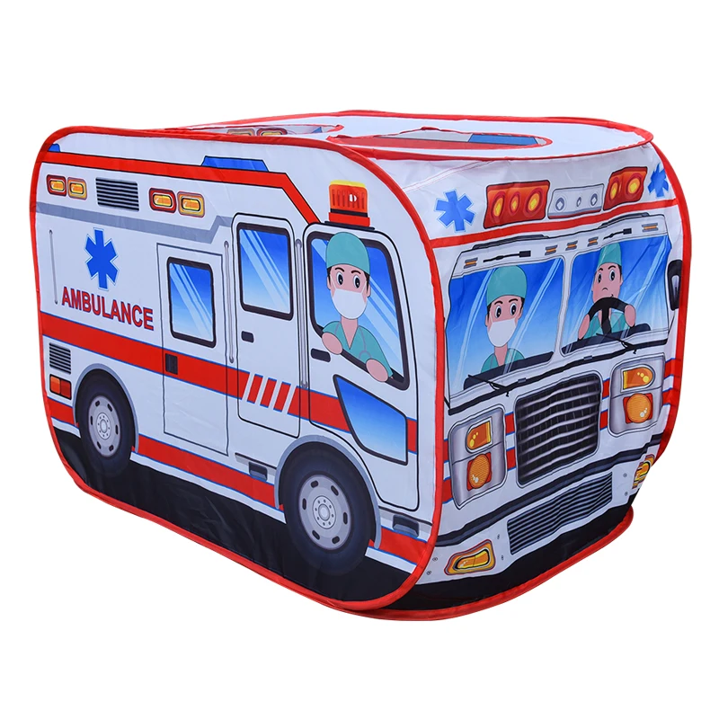 Палатка для игр в помещении и на открытом воздухе, пожарная машина, автобус, полицейский автомобиль, Игровая палатка, Детская игровая складная палатка, Детская игра
