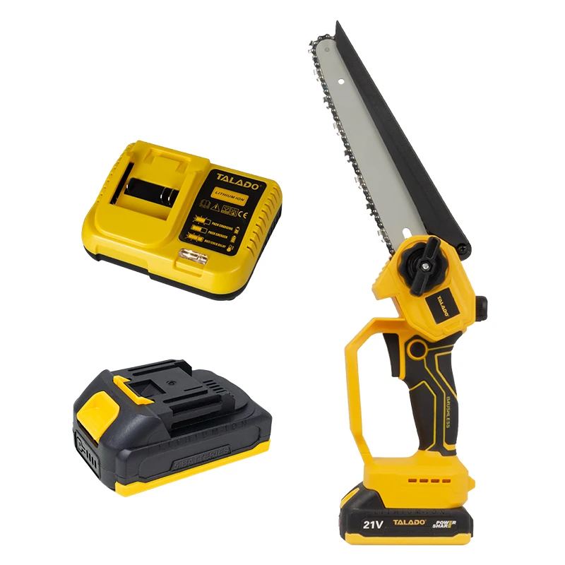 6/8/10inch Factory Supplier Outdoor wood cutting tool Cordless electric chain saw with battery  Brushless Rechargeable Chainsaws