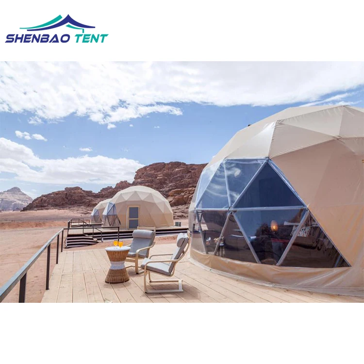 Good Quality Hotel Tent Resort Luxury PVC Waterproof Geodesic Igloo Prefabricated glamping Dome House Tent