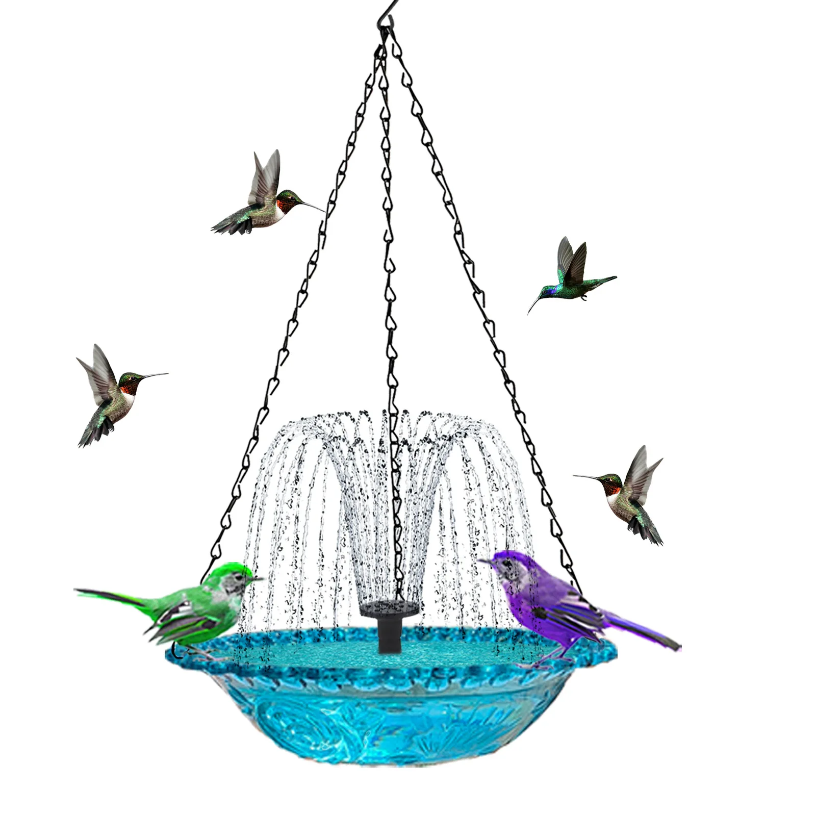 Garden Forest Solar Automatic Birds Shower Fountain Bird Bath Fountain Water Feeder for Fun