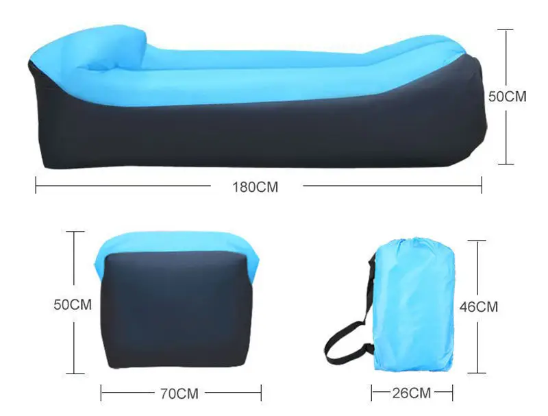 Relax Lounge Portable Outdoor Beach Air Bed Sleeping Inflatable Sofa for Camping