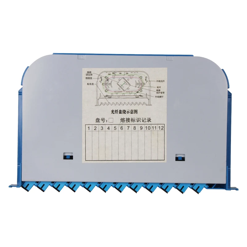 Indoor Outdoor ODF Optical Distribution Frame 24 Cores Fiber Patch Panel With Built-in Rack Splice tray