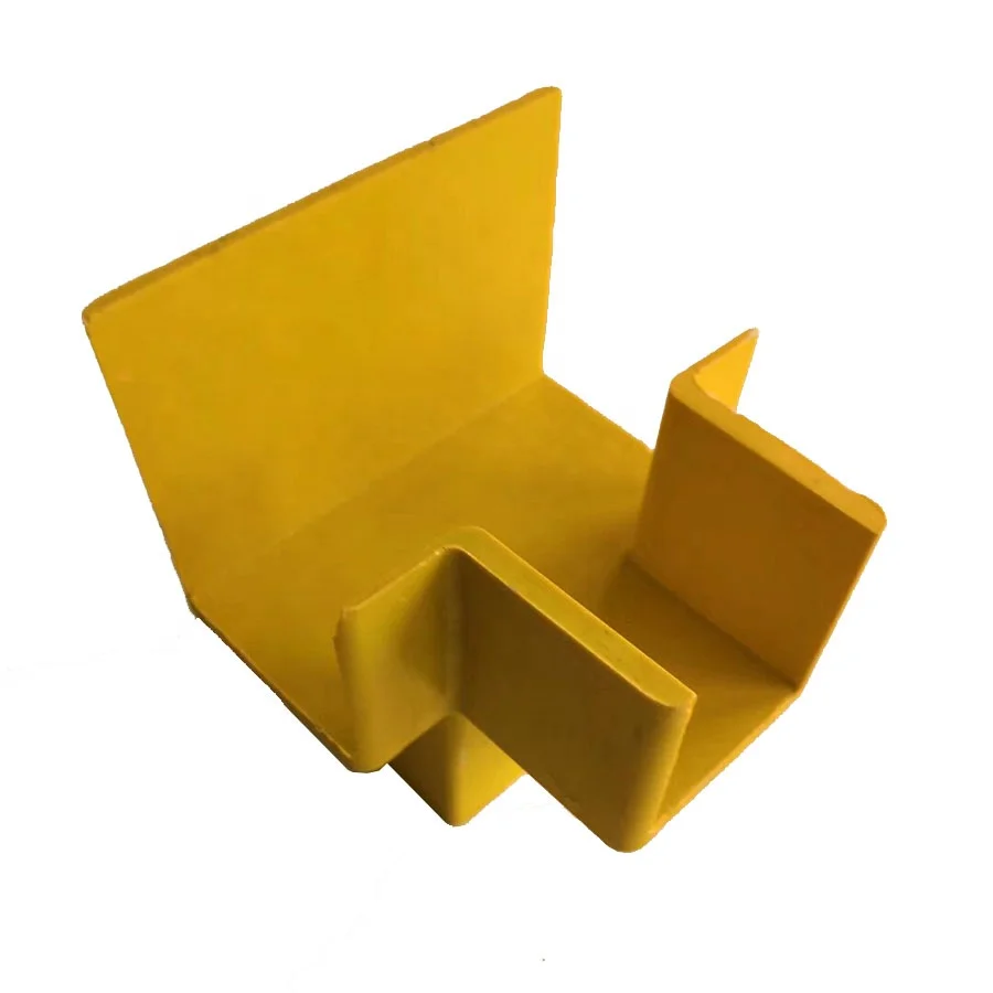 FRP Elbow Three Way Four Way Fiberglass Handrail Fittings Molded SMC Tee for Handrail System FRP tube pipe connector
