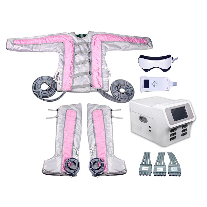 3 in 1Air Pressure Body Slimming Suit With Eyes Massage Skin Tighten Infrared Weight Loss Ems Pressotherapy Lymphatic Machine