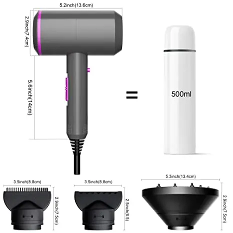 Manufacturer 1800w AC Motor Professional Hair Dryers High Speed Ionic 3 In1 Onestep Best Portable Travel Hair Dryer