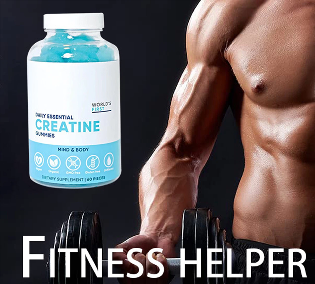 Innovative Health Products New,Creatine Monohydrate Gummy Muscle Builder Supplements Health And Fitness Care Products