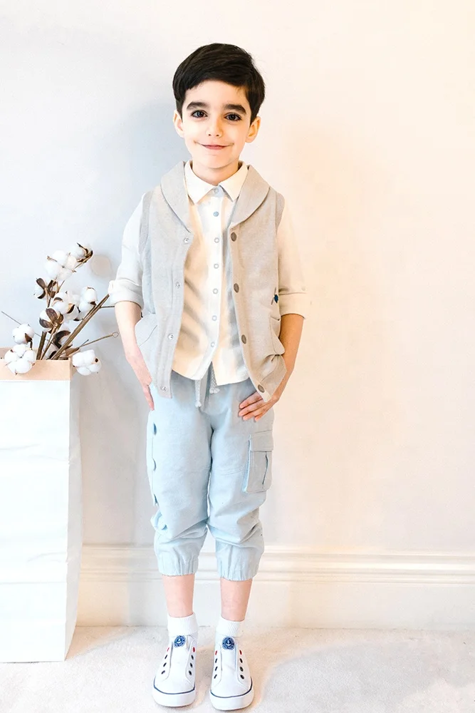 Шаль для мальчиков, воротник, жилет, оптовая продажа, школьный вязаный кардиган, чистое производство, Детский жилет