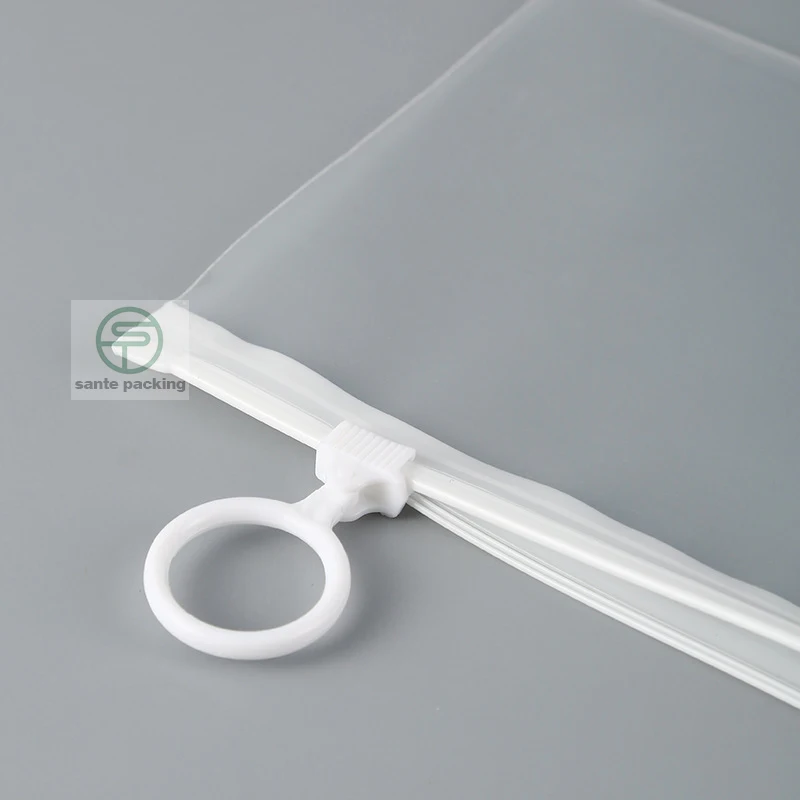 Custom Transparent PE Pencil Rubber Ruler  Band Packing Zipper Bag