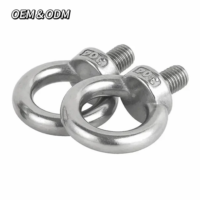 M4 M6 M8 M10 M12 M14 M20 316 Stainless Steel Eyebolt Din444 For Lifting Long Eye Bolt