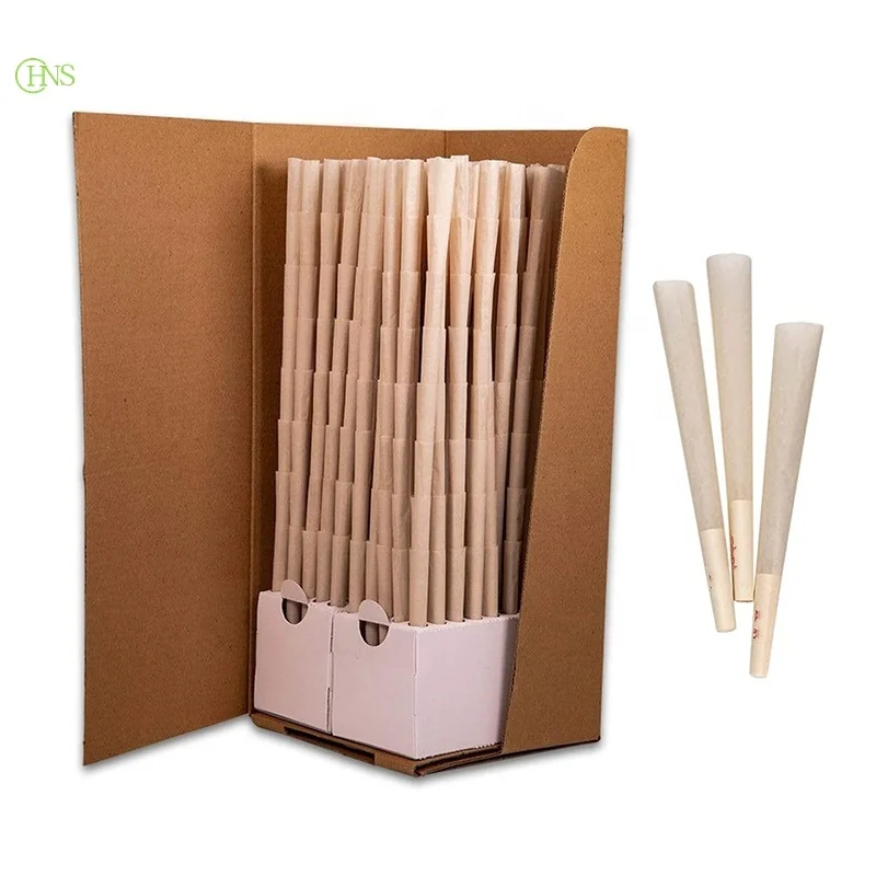 King size natural customized pre rolled king size paper cones for hemp papers smoking