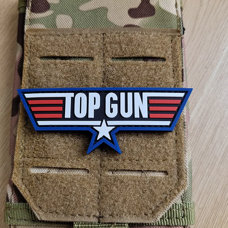 Top Gun мягкая резина ПВХ 3D патч с крючком бейдж патчи для самолета