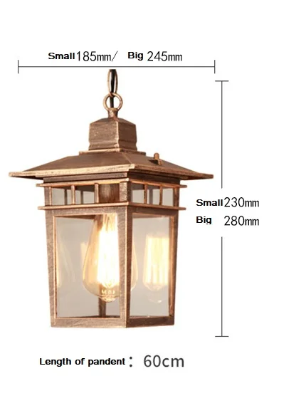 
Home Modern Indoor Outdoor Lantern Decorated Hanging Kitchen Hall Hotel Lampara LED Pendant Light 