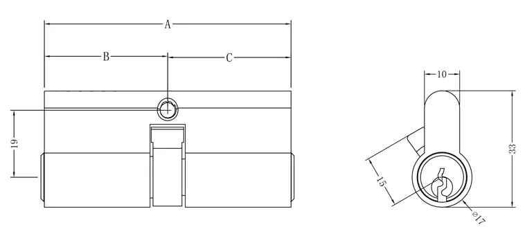 (35+45)mm best Euro Profile Brass Door Lock Cylinder