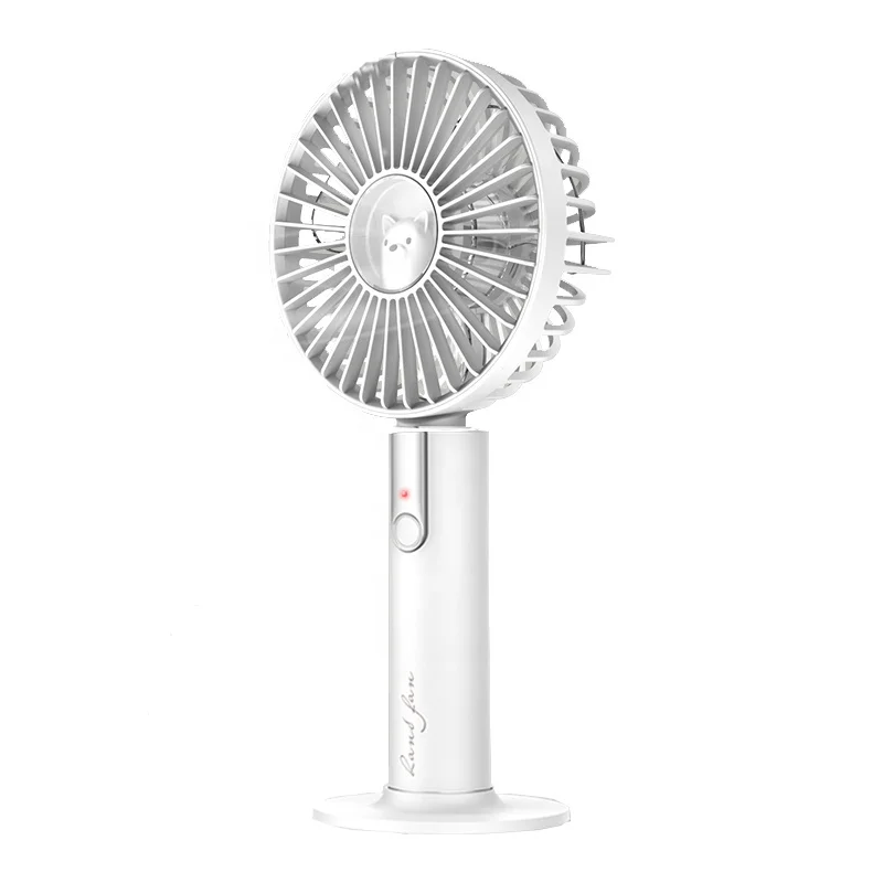 5V USB rechargeable portable handy fan with table base mini 3 speed hand hold fan