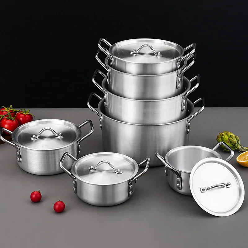 7 Piece Nonstick Kitchen Induction Cookware Set Aluminium Soup Pots Set Cookware Set Kitchen