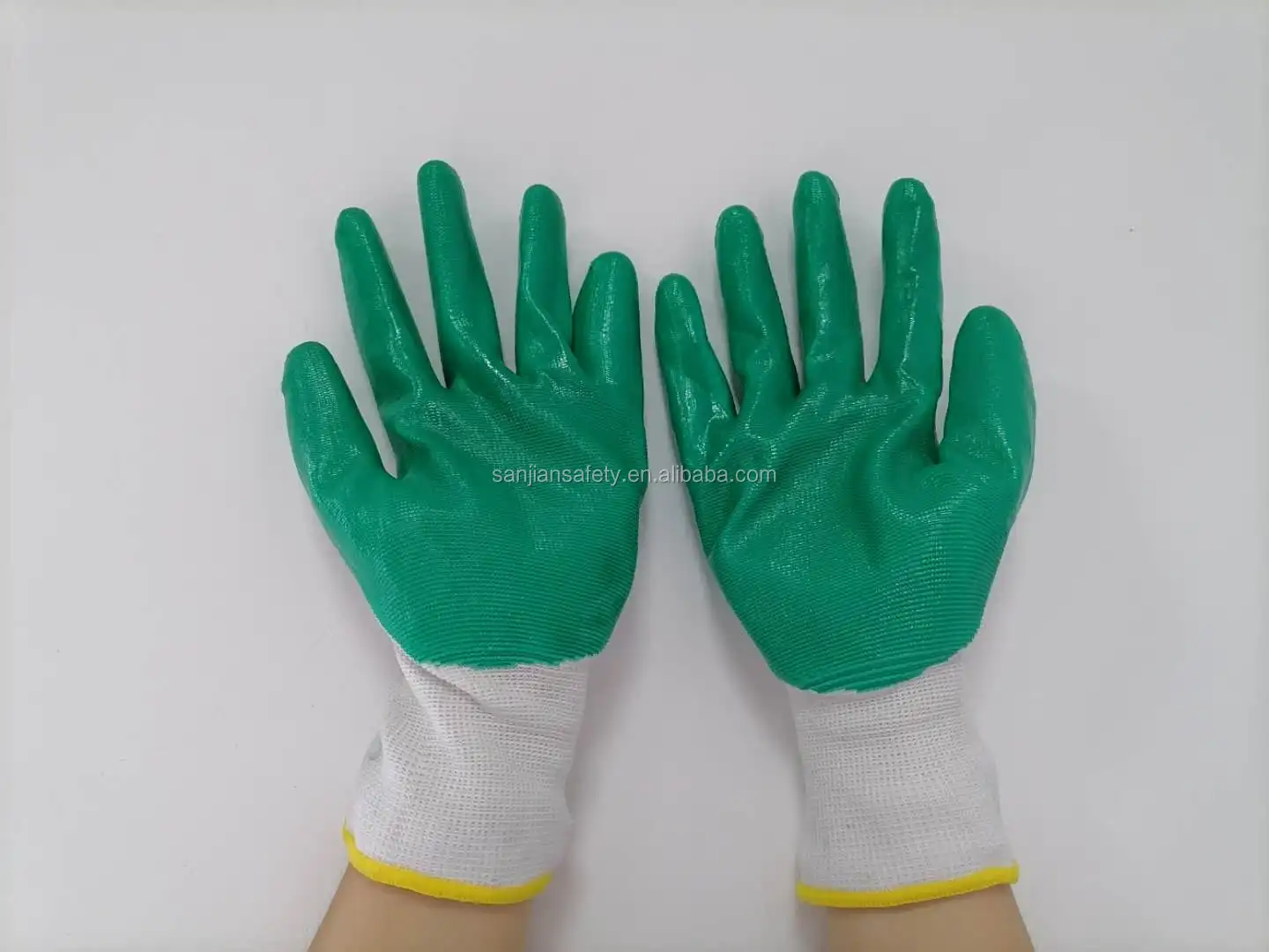 Custom Logo Sandy Nitrile Cut Resistant Glove Top Quality Coated Oil Resistant Waterproof Nitrile Garden Gloves