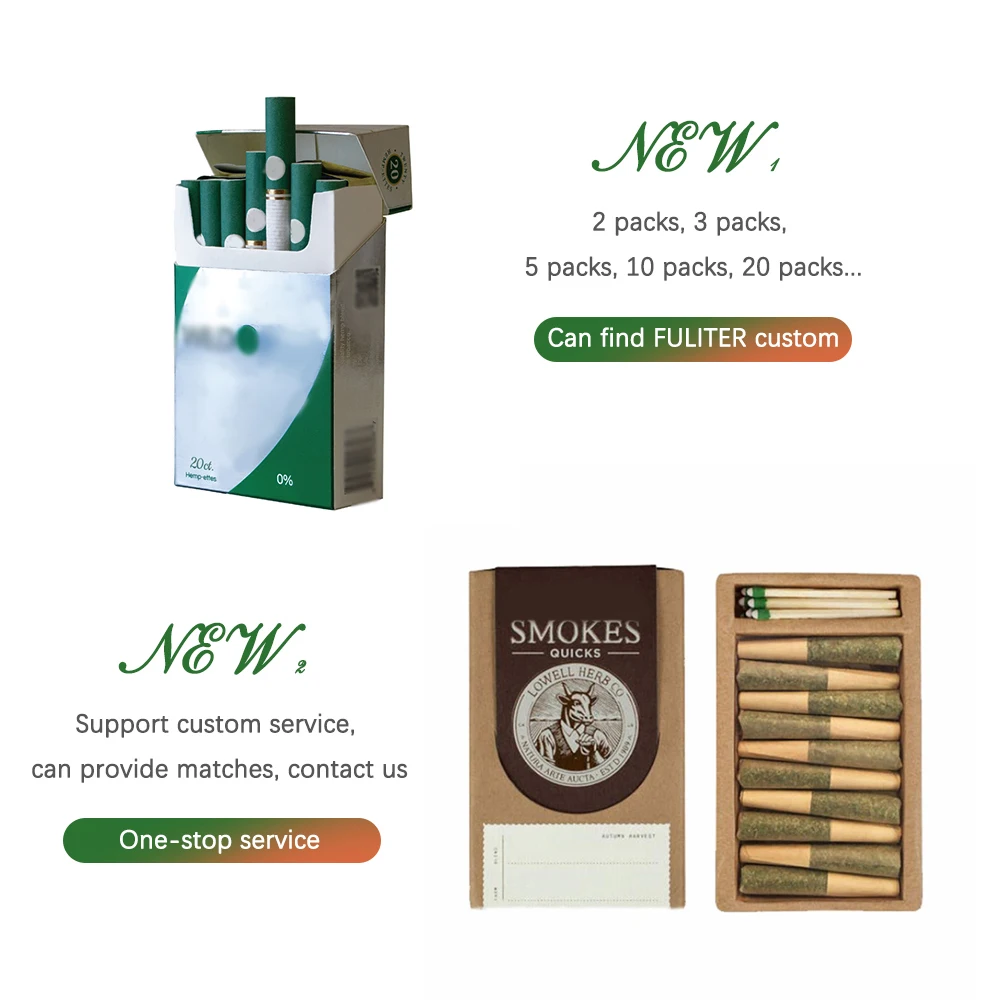 20 Pack cigarette packaging custom luxury pre roll case empty cigarette boxes