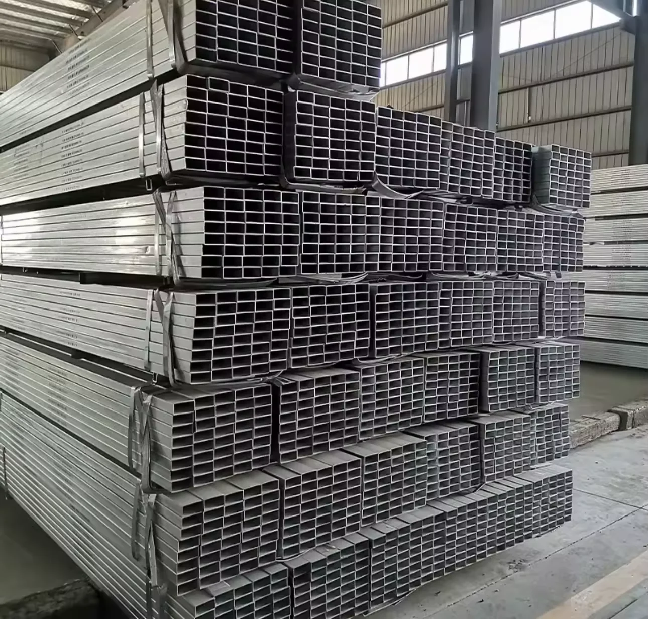 ASTM A53 Gr. B Mild Rhs Shs Hollow Section hot dipped  Galvanized Square Rectangular Welded Carbon Steel Pipe