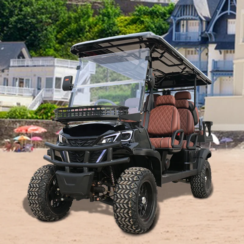 Wholesale Beautiful Durable Golf Cart Electric Utility Vehicle Golf Hunting Buggy 4+2 Seater Golf Cart
