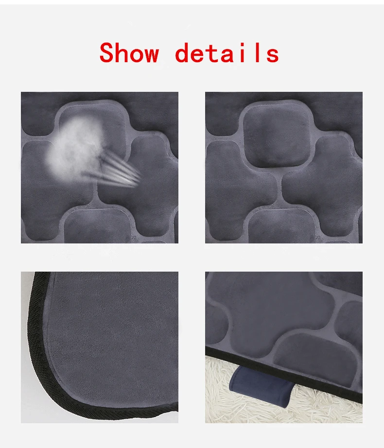 FCC Auto shut off Shiatsu Back Neck Shoulder massaging mat Kneading Electric Vibration Massage Bed