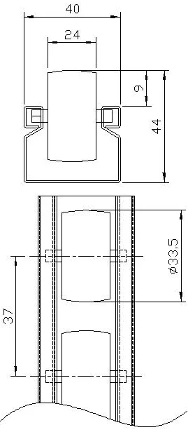 Factory Specialized Customize Iron Conveyor Industrial Roller Track Placon KJ-2046B For Transport Goods Flow Rack System