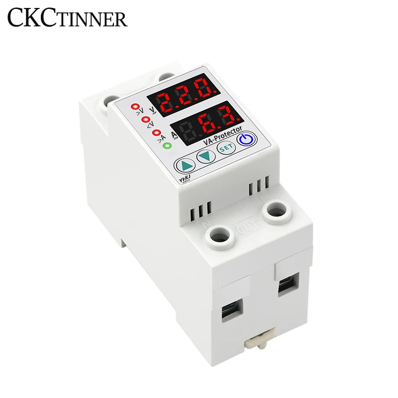 Double flash self resetting over-voltage and unde-rvoltage protector Switching adjustable voltage protector YHLD-63S