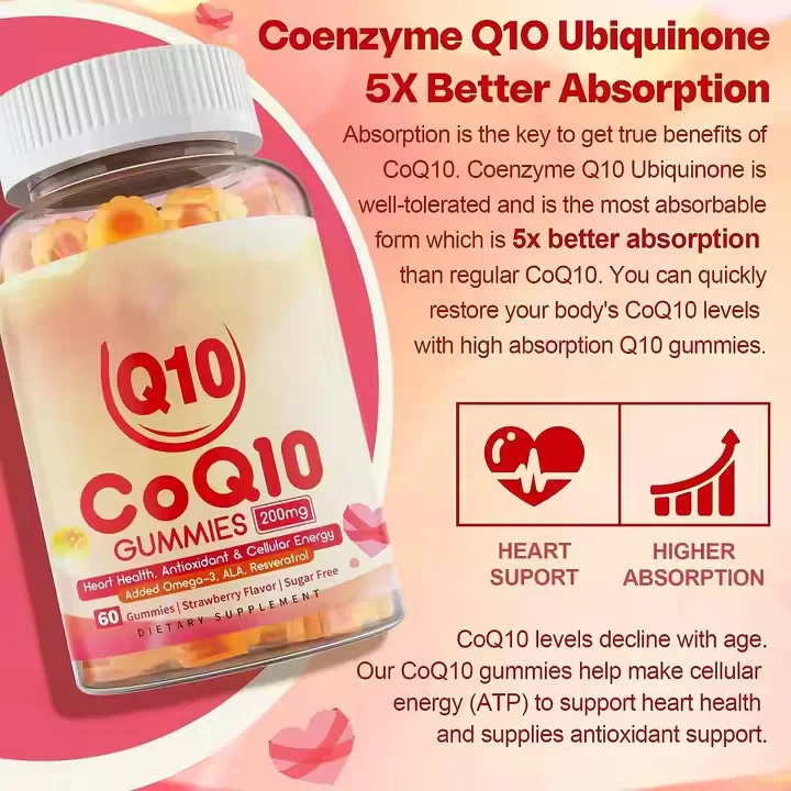 Coenzyme Q10, alpha-lipoic acid, Omega-3, resveratrol,and other six in one soft candy can strengthen the heart and blood vessels
