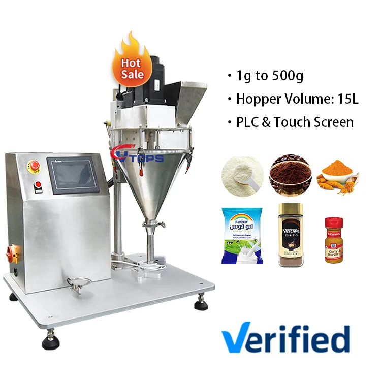 1 - 500g Desktop Dry Powder Weighing Packing Machine Wholesale Dispenser Spiral Screw Small Powder Filling Machine