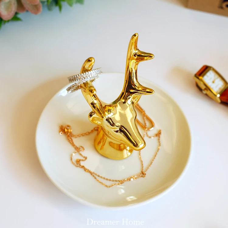 Ring Holder Jewelry Holder for Women Jewelry Dish Engagement Wedding Rings Display Holder Stand Trinket Trays Home Room Decor