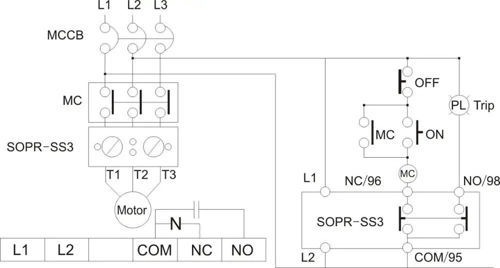 SOPR-SS3-120(10-120A) (Un:110VAC) Digital Motor Controller Motor Protection Relays