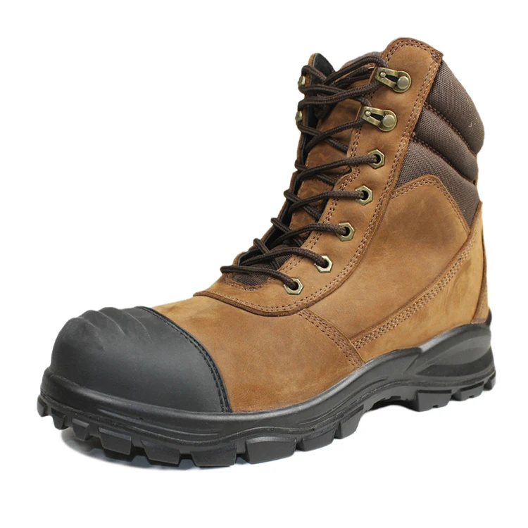 2022 new attractive brown first layer Nubuck leather safety boots stylish workers classic High Top work boots