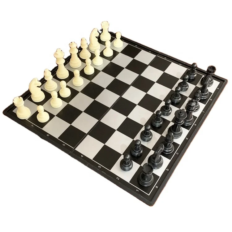 25 cm plastic magnetic fold chess board box game set chess